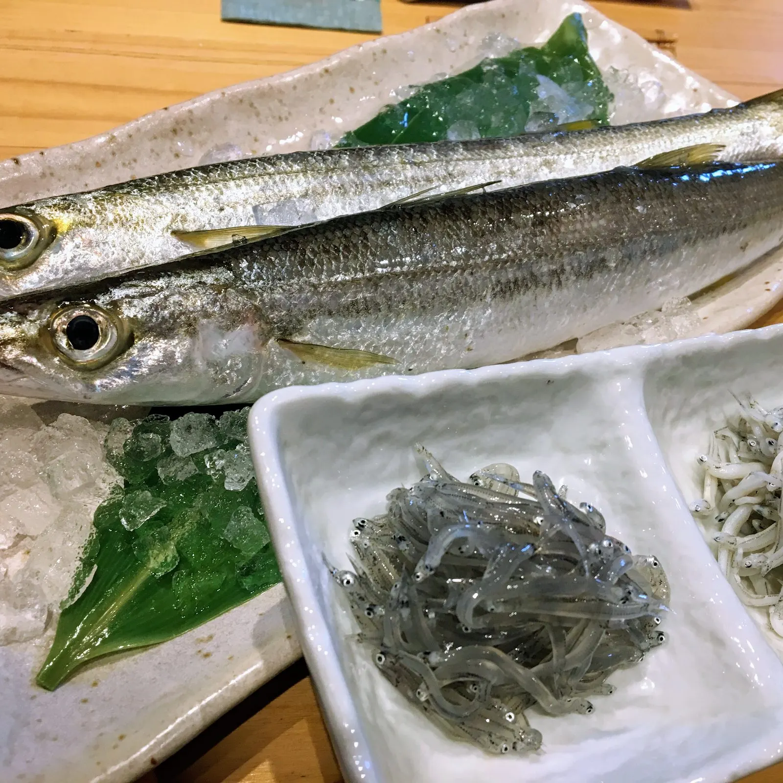 鯵と生しらす