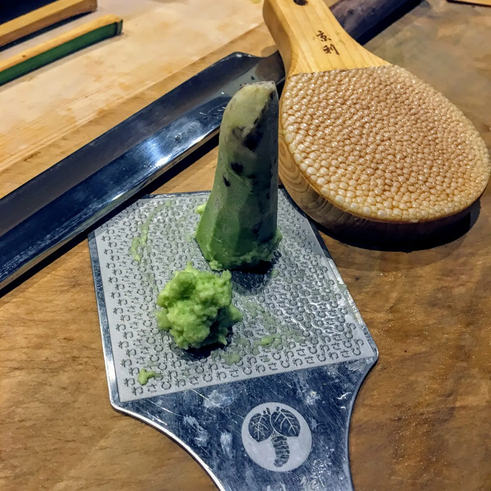 鮫皮でおろした本わさび